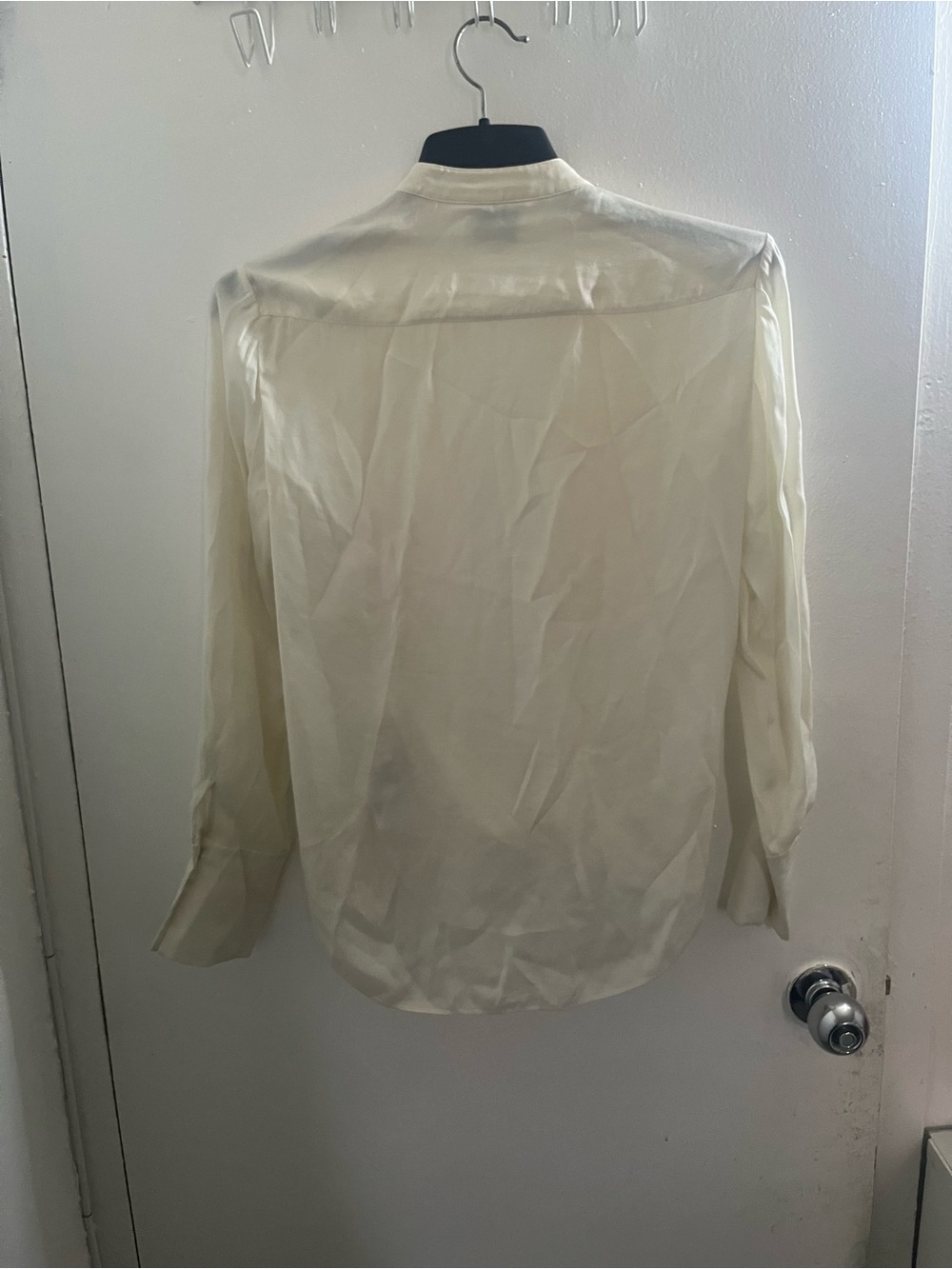 3.1 Phillip Lim Cream Draped Silk-Blend Blouse ❗️please read - Picture 2 of 8